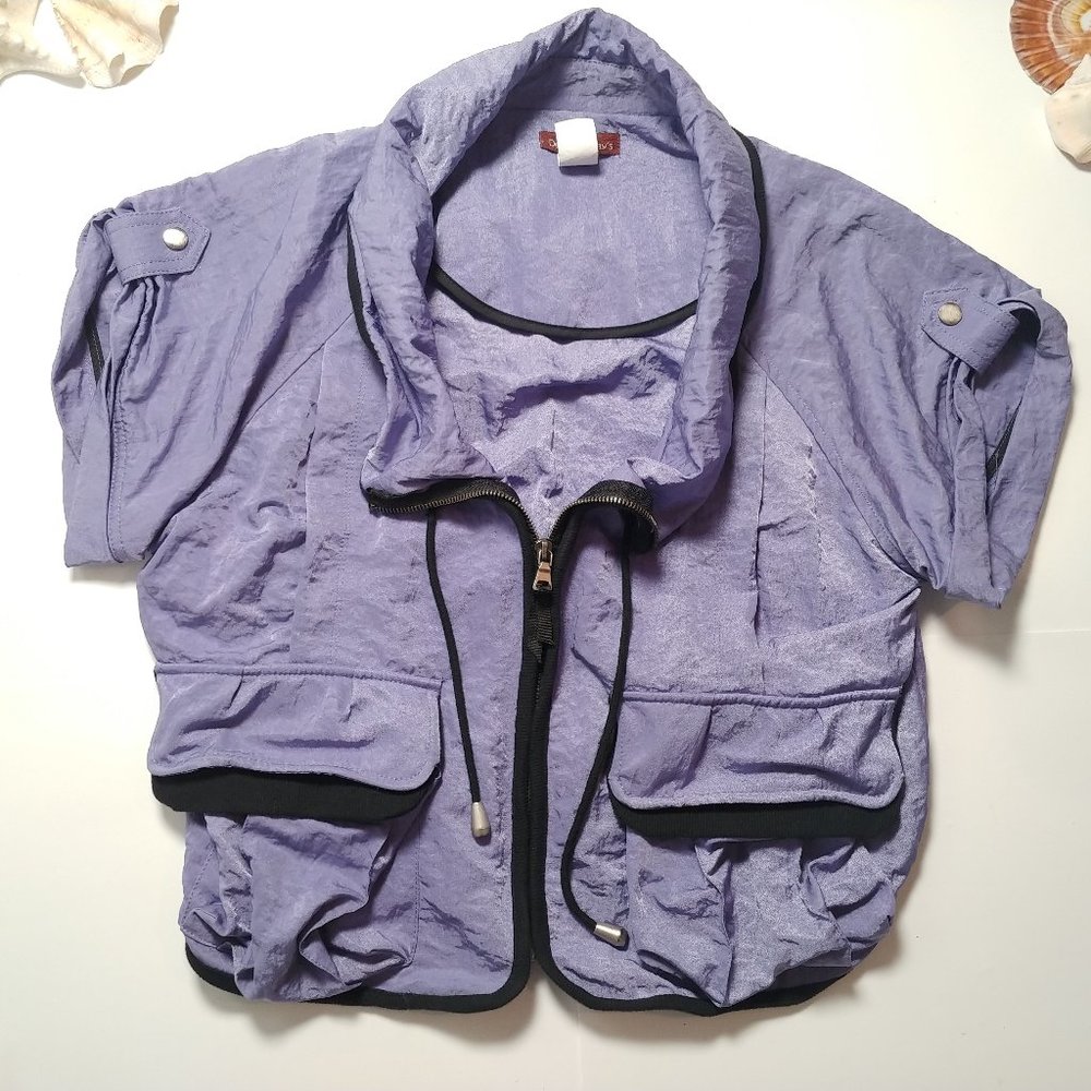 Unique Retro Purple Bomber Jacket Vintage